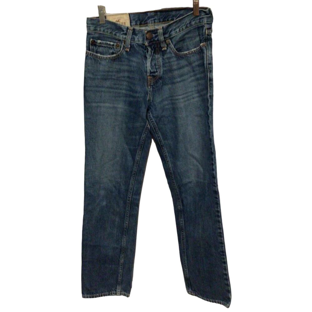 Hollister Men’s Blue Denim Jeans Classic Straight Leg Size 28x30 Casual Wear